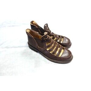 Giraudon New York Womens Slip On Casual Black Leather Shoes Size 6 / 6.5